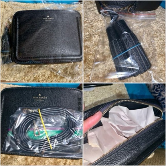 Kate Spade Orchard Street Arla Leather City Scape Crossbody Bag Purse Black EUC - Picture 11 of 16